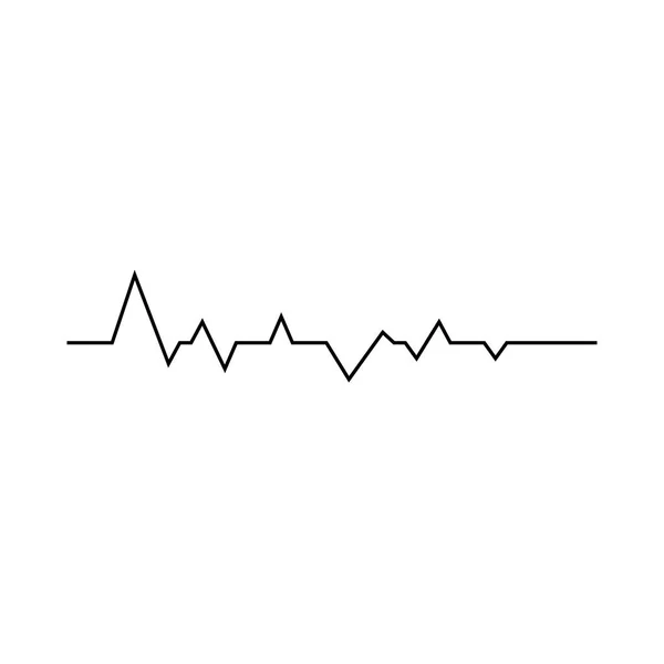 Vector de línea de latidos cardíacos iconos aislados sobre fondo blanco. Símbolo médico cardiología latido del corazón o osciloscopio elemento gráfico ilustración — Archivo Imágenes Vectoriales