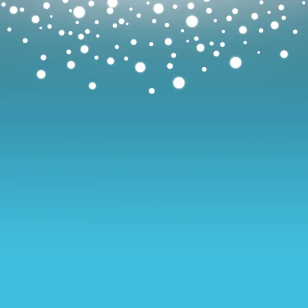 Efecto de caída vectorial de nieve aislado sobre fondo transparente con bokeh borroso . — Vector de stock