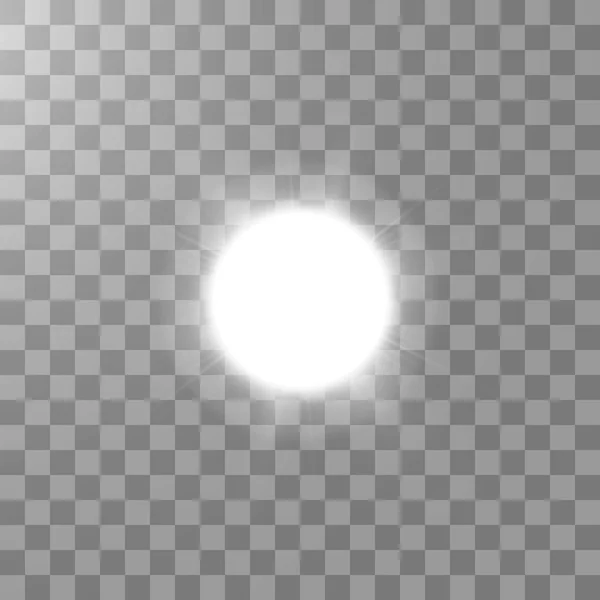 Ήλιος που απομονώνονται σε διαφανές φόντο. Εικονογράφηση διάνυσμα — Διανυσματικό Αρχείο