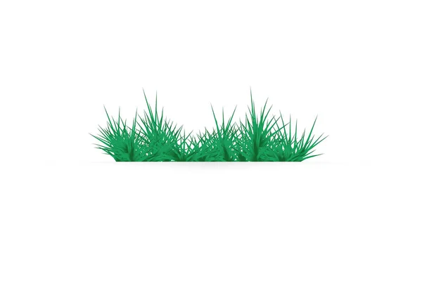 Hierba verde sobre un fondo blanco. glade en el bosque de hierba — Vector de stock