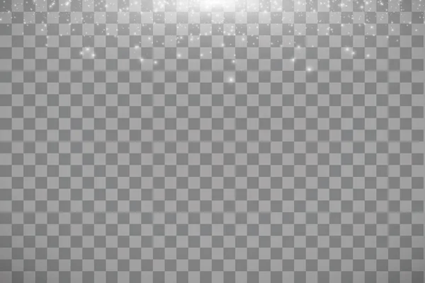 Ilustración abstracta de onda de brillo de nube blanca vectorial. Huella de polvo de estrella blanca partículas brillantes aisladas sobre fondo transparente. Concepto mágico — Archivo Imágenes Vectoriales