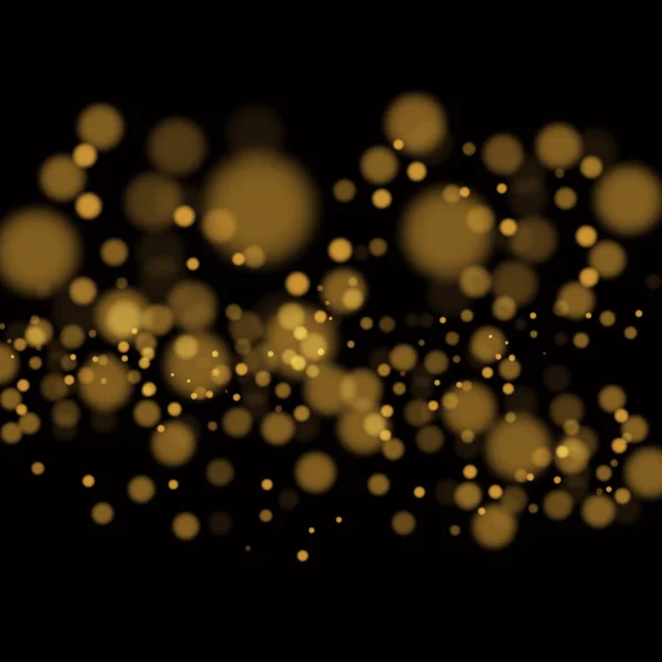 Luz abstracta resplandeciente luces bokeh. Efecto de luces Bokeh aisladas sobre fondo transparente. Fondo luminoso festivo púrpura y dorado. Concepto de Navidad — Archivo Imágenes Vectoriales
