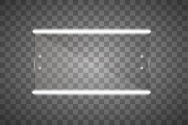 Işıklarla izole edilmiş makyaj aynası. Vektör illüstrasyonu