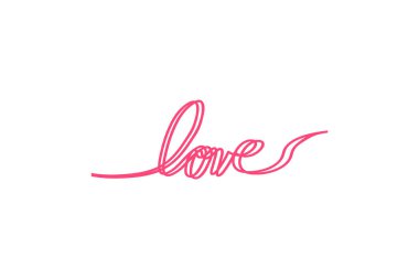 sürekli çizim çizgileri düz bir tarzda iki çizgi çizim kalpleri ile aşk. Sürekli çift siyah çizgi. Düz tasarım çalışmaları. Sevgi ve şefkatsembolü