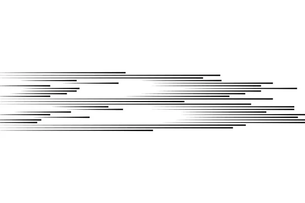 速度ラインを隔離しました。デザインのモーションエフェクト。白い背景に黒い線。ベクトル — ストックベクタ