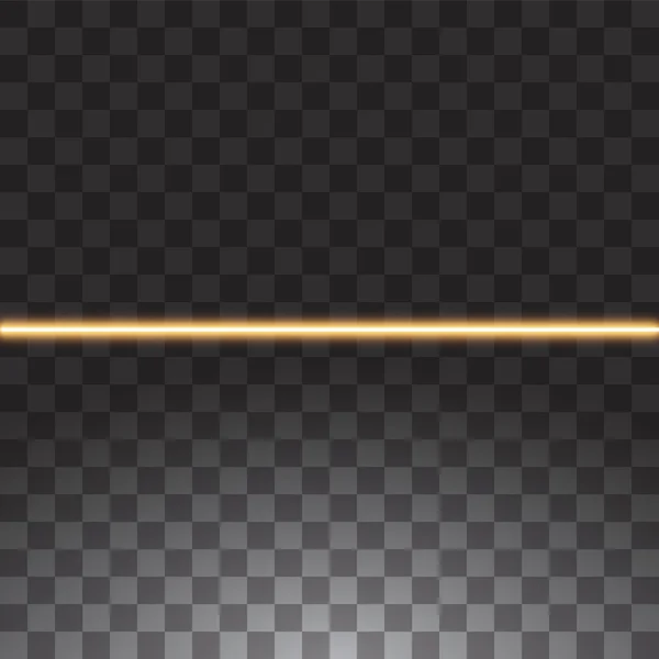 Żółta świecąca linia neonowa. Efekt prędkości ruchu. Abstrakcyjne światła linii na przezroczystym tle. Łatwa wymiana do dowolnego obrazu. — Wektor stockowy