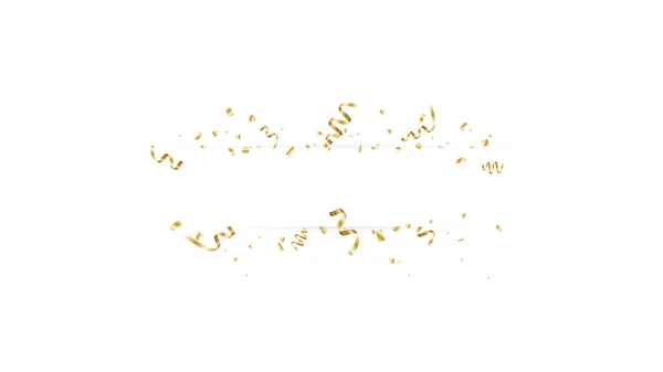 Κενό πανό με χρυσές κομφετί που απομονώνονται σε λευκό φόντο. Εορταστική διάνυσμα φόντο. Χαρούμενα γενέθλια έννοια — Διανυσματικό Αρχείο
