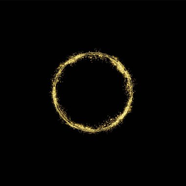 Sihirli altın halka ışık efekti. Görüntü arka planda izole edildi. Tasarımınız için grafiksel kavram