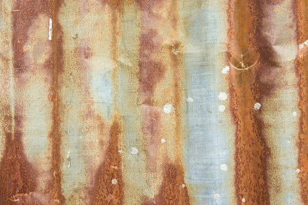 Γαλβανιζέ Κυματοειδή Σκουριασμένο Υφή Σκουριά Φόντο Ψευδαργύρου — Φωτογραφία Αρχείου