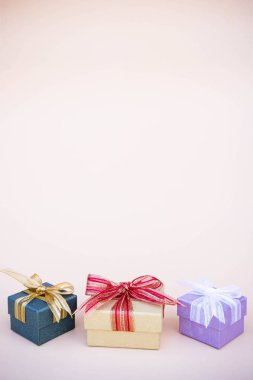 Yeni yıl ve Noel arka plan ve kopya alanı, vintage teşekkürler özel stil için dekor hediye kutusu