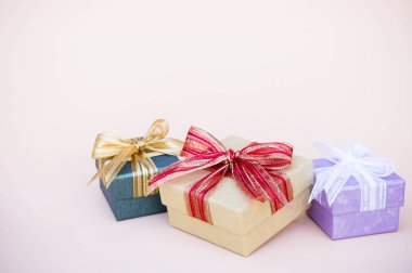 Yeni yıl ve Noel arka plan ve kopya alanı, vintage teşekkürler özel stil için dekor hediye kutusu