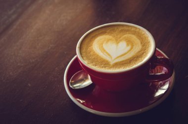 kahve zaman ahşap masa Cafe, kahve içmek ve lezzetli kek