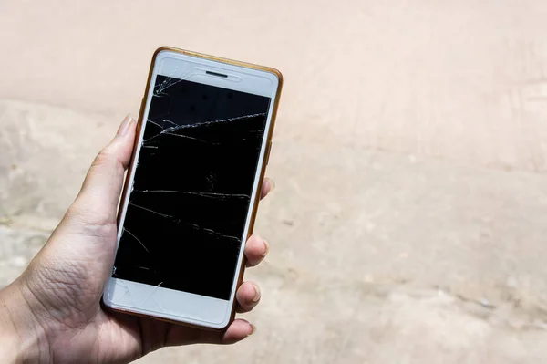 Broken screen mobile , screen moblle is Cracked glass