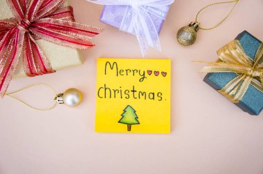 neşeli Noel dekor zemin üzerine Not Noel arka plan ve kağıt