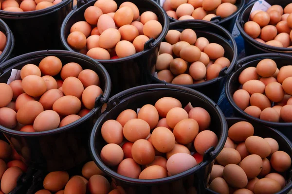 eggs on bag in the market