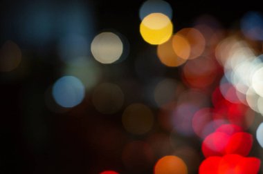 Şehir mavi bokeh s cadde ışık gece Bokeh gece ışığı