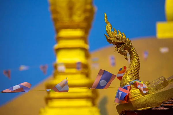 Temple művészet Laosz gyönyörű művészet — Stock Fotó