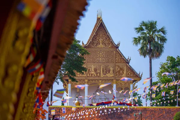 Templo arte de Laos Hermoso arte — Foto de Stock