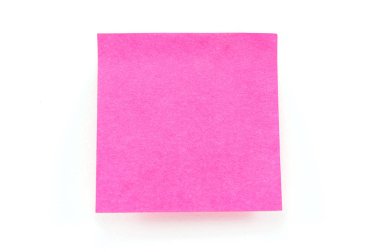 pembe kart beyaz zemin üzerine izole