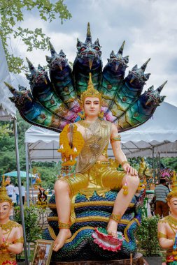 12 Ağustos 2019 , Udonthani Thaland ,Wat Pa Kham Chanod Buddha resim