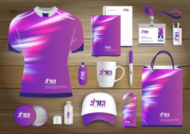 Hediye öğeleri iş kurumsal kimlik, vektör soyut renk promosyon Hatıra Eşyası tasarımı çapraz çizgiler için origami elemanları ile. bağlantı dijital teknoloji şirketi kırtasiye seti, 