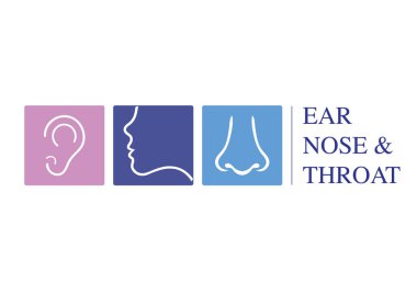 ENT logo template. Head for ear, nose, throat doctor specialists. logo concept. Line vector icon. Editable stroke. Flat linear illustration isolated on white background clipart