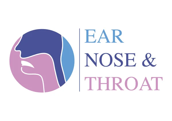 Ent Logo Vorlage Kopf Für Hals Nasen Ohren Ärzte Logo — Stockvektor