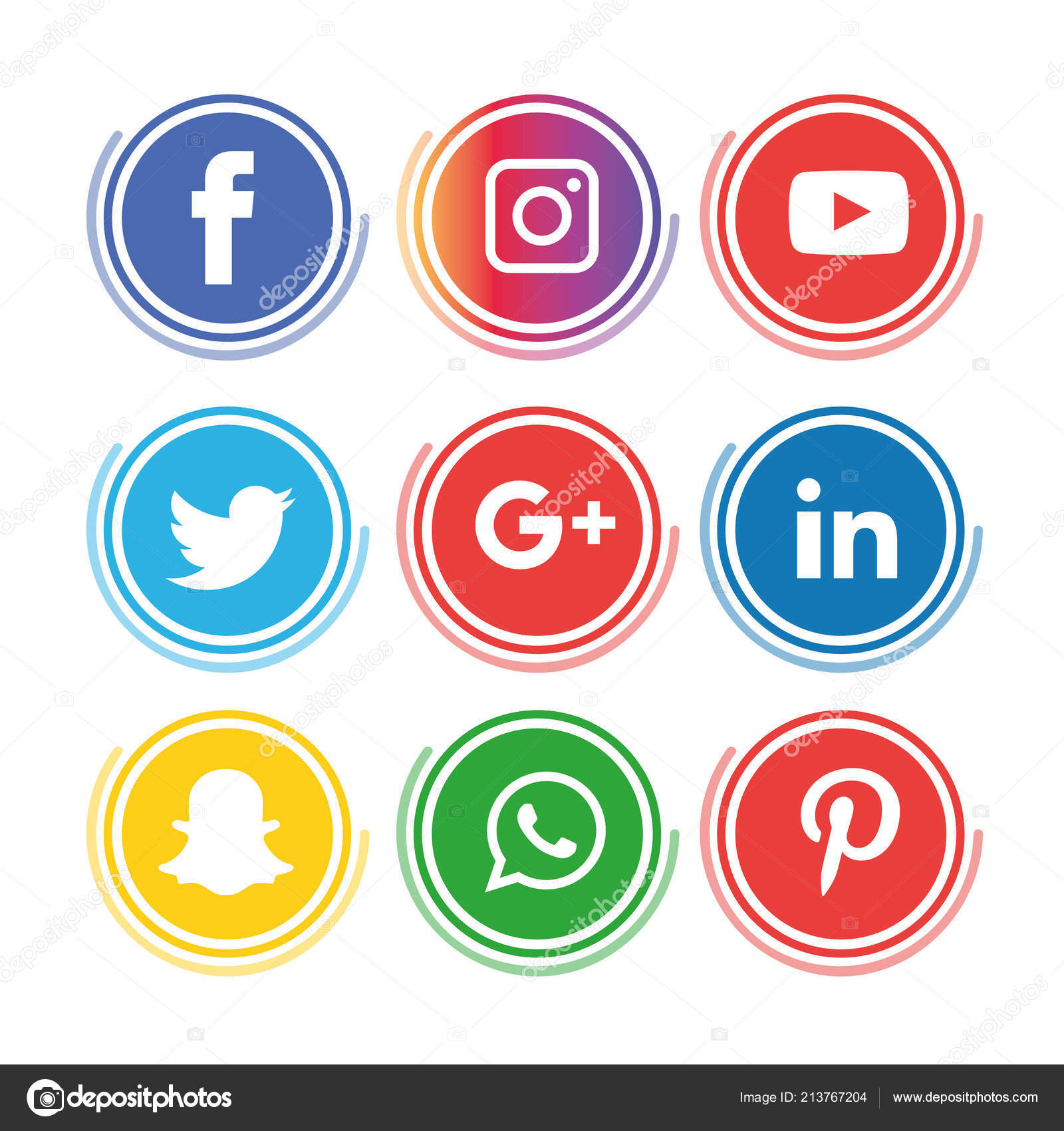 Social Media Icons Set Logo Vector Illustrator Facebook Instagram Whatsapp Stock Vector Image By C Designmaster81 Social Media Icons Set Logo Vector Illustrator Facebook Instagram Whatsapp Stock Vector Image By C Designmaster81