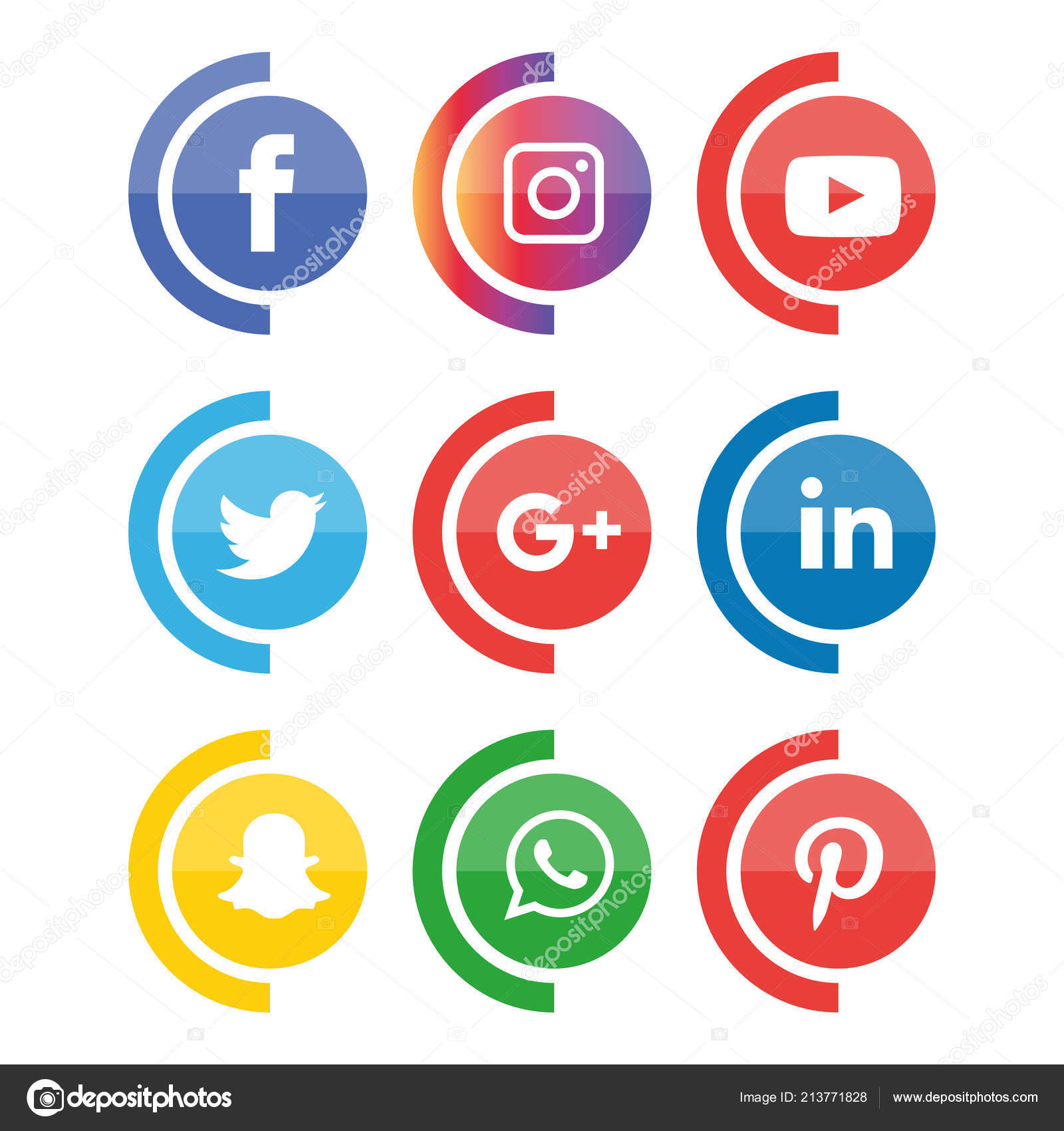 Social Media Icons Set Logo Vector Illustrator Facebook Instagram Whatsapp Stock Vector Image By C Designmaster81 Social Media Icons Set Logo Vector Illustrator Facebook Instagram Whatsapp Stock Vector Image By C Designmaster81