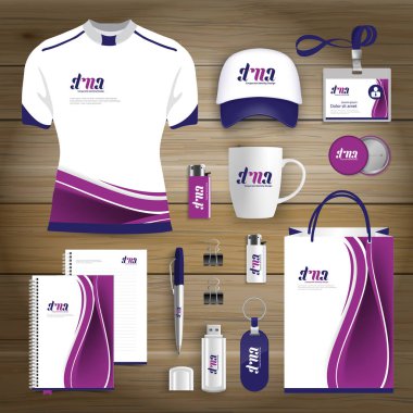 Hediye öğeleri iş kurumsal kimlik, vektör soyut renk promosyon Hatıra Eşyası tasarımı çapraz çizgiler için origami elemanları ile. bağlantı dijital teknoloji şirketi kırtasiye seti, 