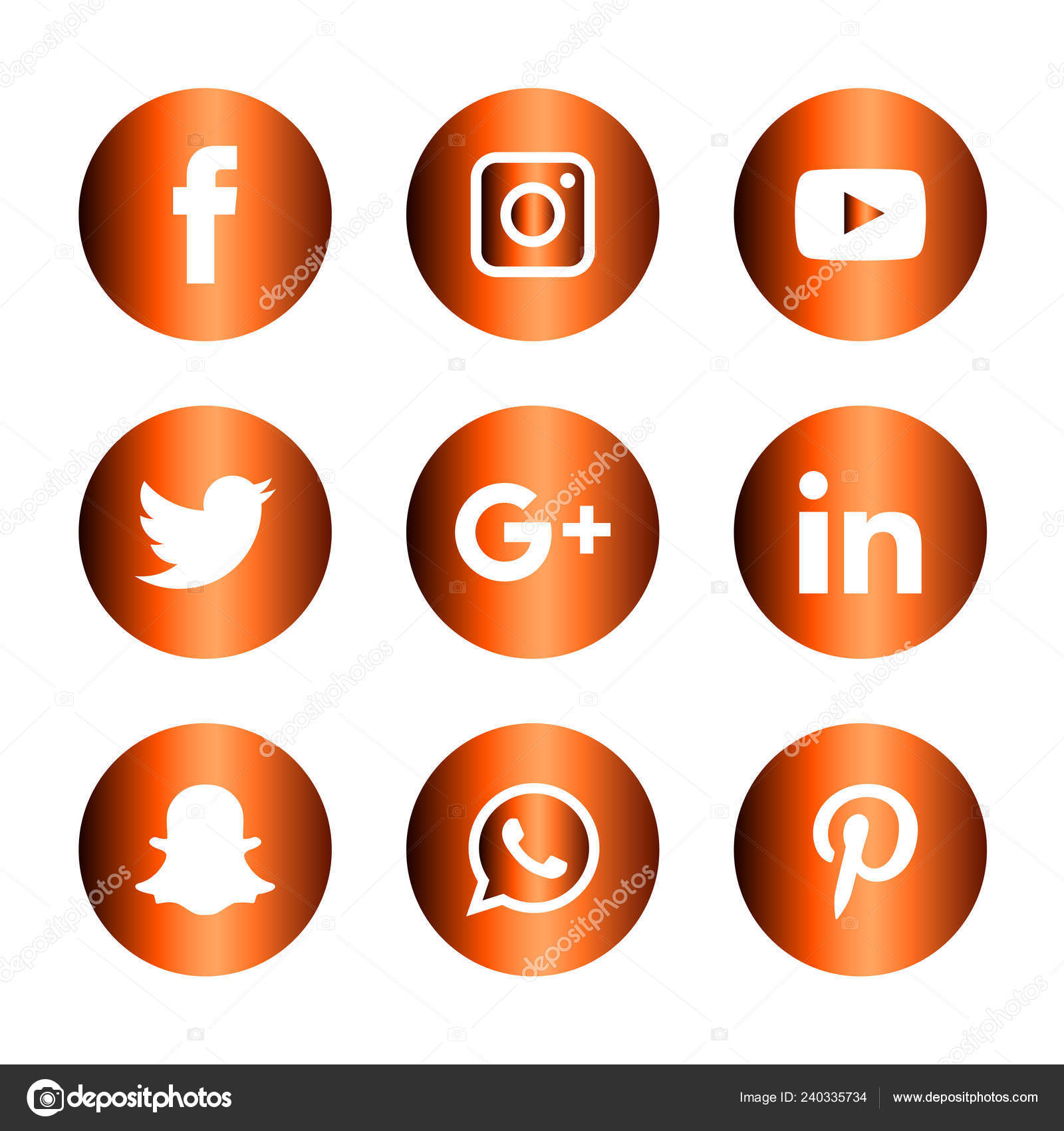 Social Media Icons Set Logo Vector Illustrator Snapchat Facebook Instagram Stock Vector Image By C Designmaster81