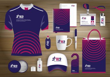 Hediye öğeleri iş kurumsal kimlik, vektör soyut renk promosyon Hatıra Eşyası tasarımı çapraz çizgiler için origami elemanları ile. bağlantı dijital teknoloji şirketi kırtasiye seti, 