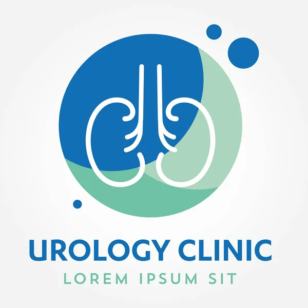 Nier Urologie Care Logo Ontwerpt Vector Menselijke Nieren Nefrologie Pictogram — Stockvector