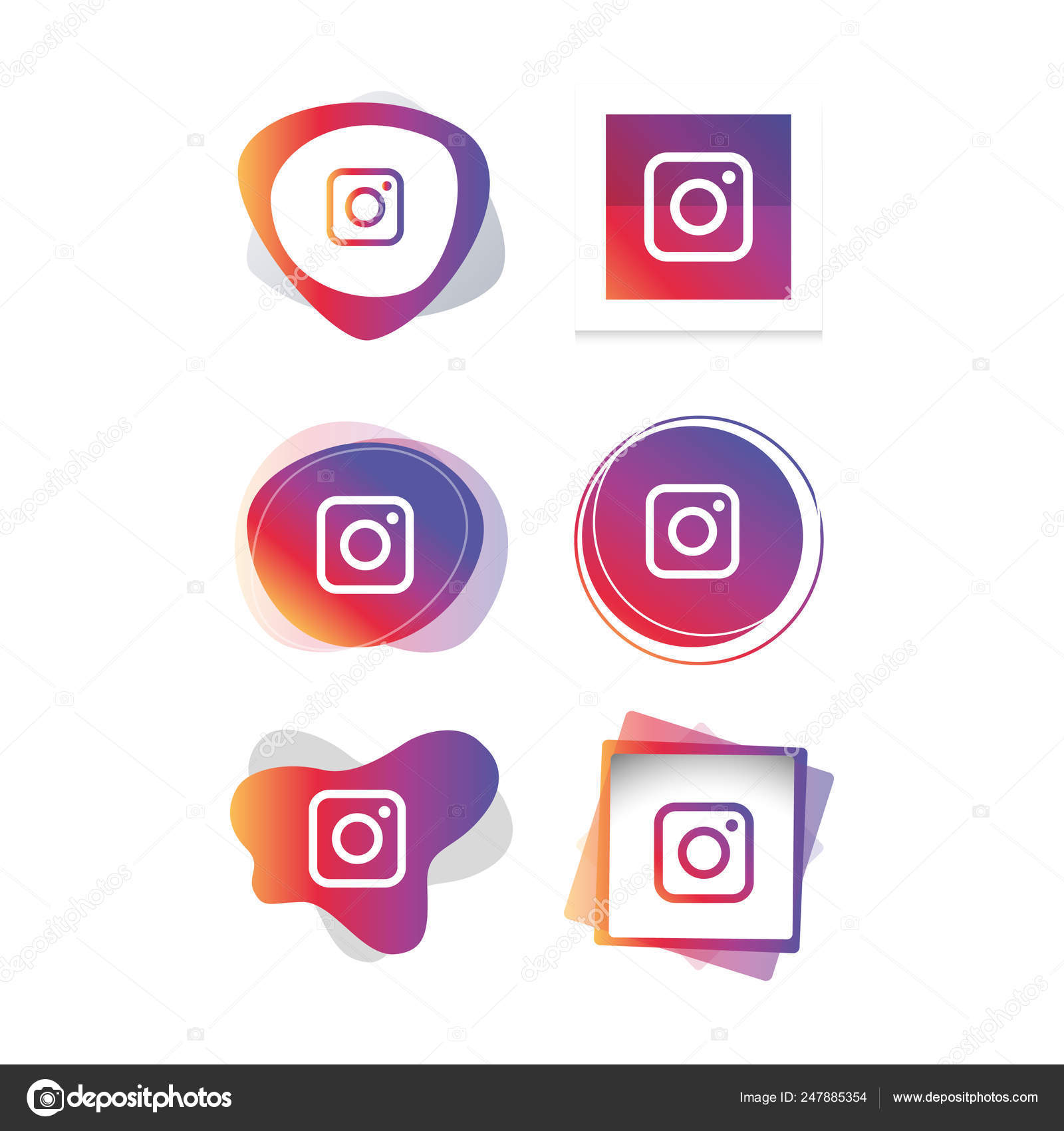 Instagram Insta Icon Logo Collection Set Social Media Vector Illustrator Vector Image By C Designmaster81 Vector Stock Instagram Insta Icon Logo Collection Set Social Media Vector Illustrator Vector Image By C Designmaster81 Vector Stock