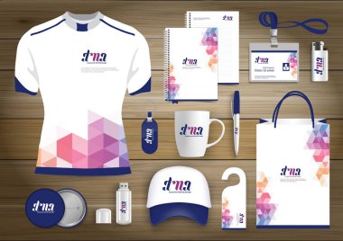 Kurumsal iş kimlik şablon tasarım vektör soyut Kırtasiye, Hediyelik Öğeler renk promosyon Hatıra Eşyası öğeleri. bağlantı dijital teknoloji seti, 