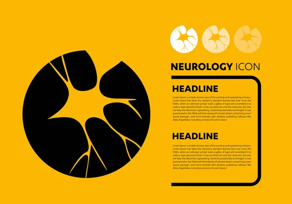 Νευρικών Κυττάρων Γραμμή Εικονίδιο Νευρολογίας Εγκεφάλου Λογότυπο Φορέα — Διανυσματικό Αρχείο