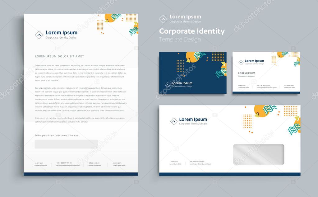 Corporate Business  Identity template design Vector abstract stationery , Gift Items Color promotional souvenirs elements. link digital technology set, 