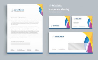 Kurumsal iş kimlik şablon tasarım vektör soyut Kırtasiye, Hediyelik Öğeler renk promosyon Hatıra Eşyası öğeleri. bağlantı dijital teknoloji seti, 
