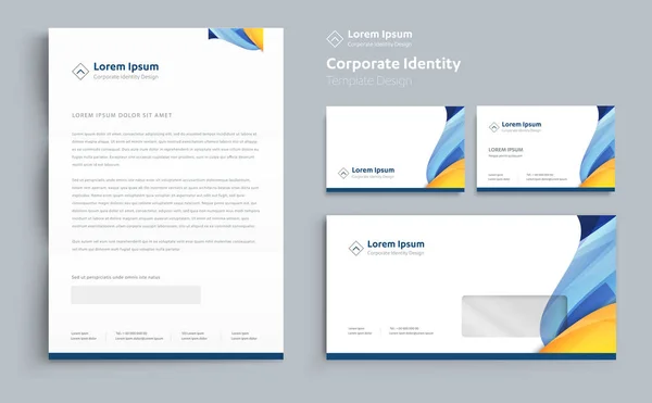 Εταιρική Ταυτότητα Επιχείρησης Πρότυπο Σχεδιασμού Αφηρημένη Χαρτικά Διάνυσμα Χρώμα Είδη — Διανυσματικό Αρχείο
