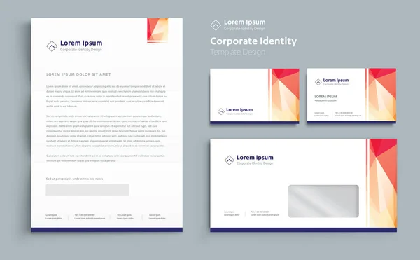 Εταιρική Ταυτότητα Επιχείρησης Πρότυπο Σχεδιασμού Αφηρημένη Χαρτικά Διάνυσμα Χρώμα Είδη — Διανυσματικό Αρχείο