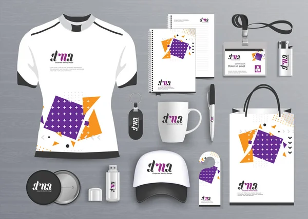 Gift Items Business Corporate Identity Vector Abstract Diseño Recuerdos Promocionales — Vector de stock