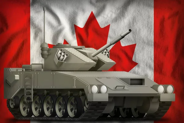 轻型坦克 Apc 在加拿大国旗背景 — 图库照片