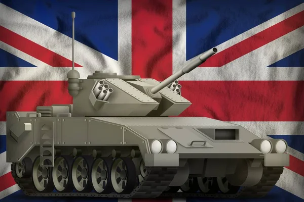 Light Tank Apc United Kingdom Flag Background Illustration — Stock Photo, Image