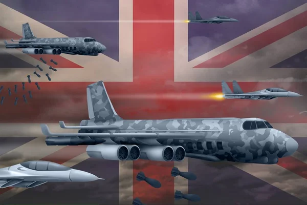Reino Unido Conceito Ataque Aéreo Bomba Reino Unido Moderno Reino — Fotografia de Stock