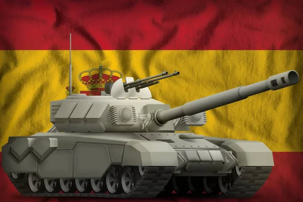 Важкий Танк Фоні Прапор Іспанії Ілюстрація — стокове фото