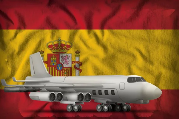 Bombardeiro Fundo Bandeira Espanha Ilustração — Fotografia de Stock