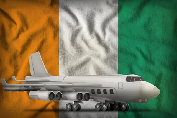 Bombplan Cote Ivoire Flagga Bakgrund Illustration — Stockfoto