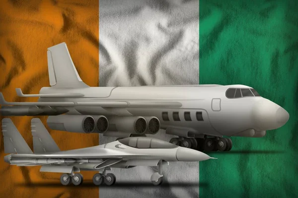 Luft Tvingar Cote Ivoire Flagga Bakgrund Cote Ivoire Flygvapen Koncept — Stockfoto
