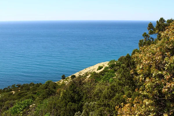 Wilder Strand Der Schwarzmeerküste Auf Der Krim Einem Schönen Sommertag — Stockfoto