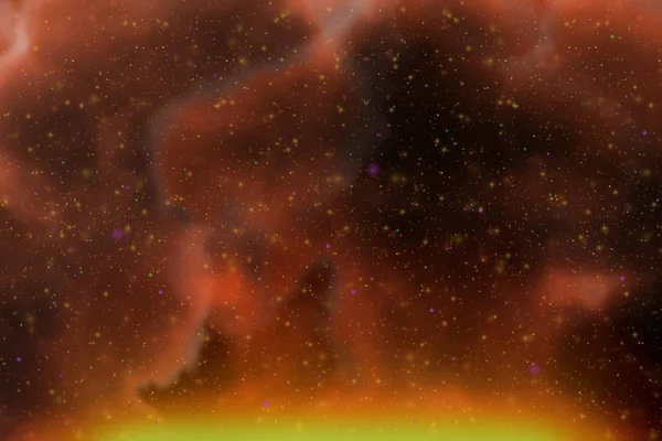 Абстрактная Фантазия Красное Пространство Звезды Красочный Фон Искрами Облаками — стоковое фото